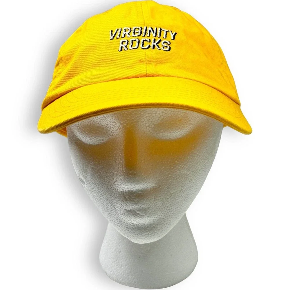 Danny Duncan Virginity Rocks Hat Yellow Embroidered Strapback Baseball Cap Mens
